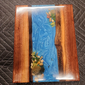 9 x 12 epoxy cutting board river scape