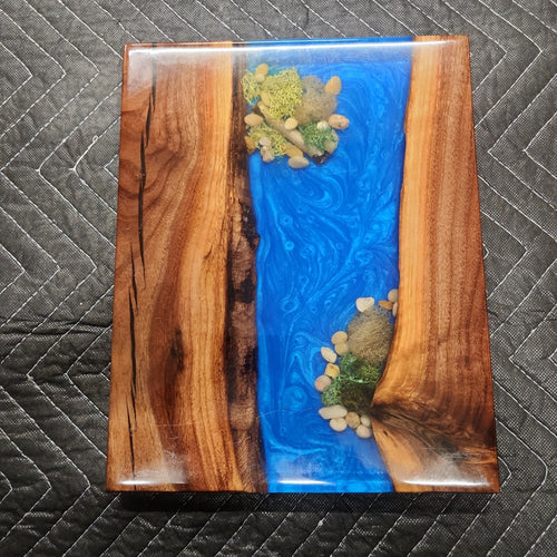 9 x 12 epoxy cutting board river scape