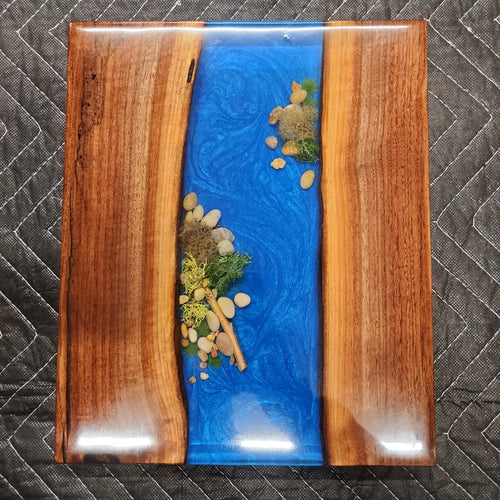 9 x 12 epoxy cutting board river scape