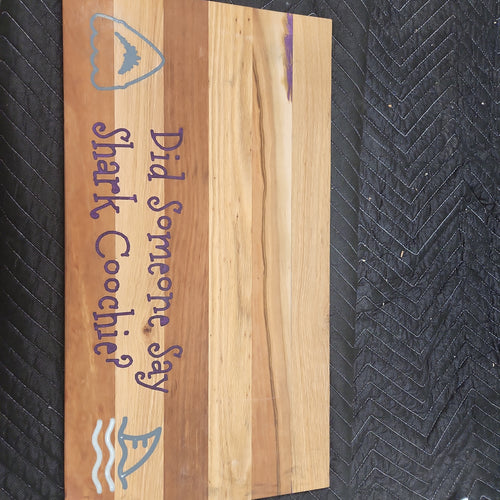 Traditional cutting board shark