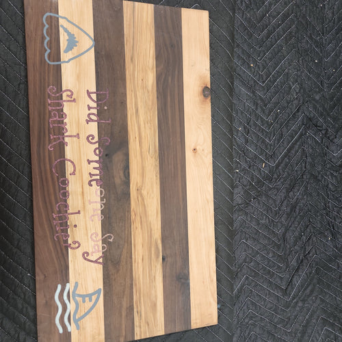 Traditional cutting board shark