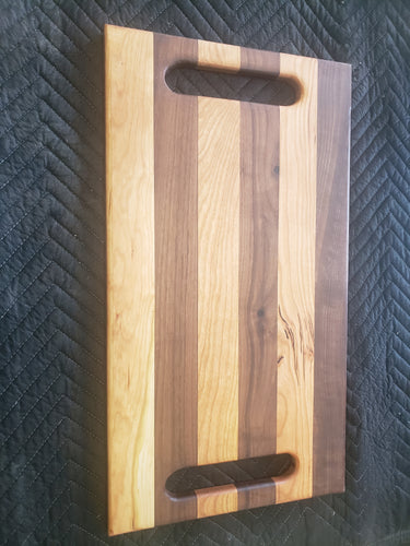 Traditional cutting board double handle